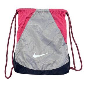 Nike Drawstring Gym Sack Backpack – Pink/Gray Reflective Swoosh